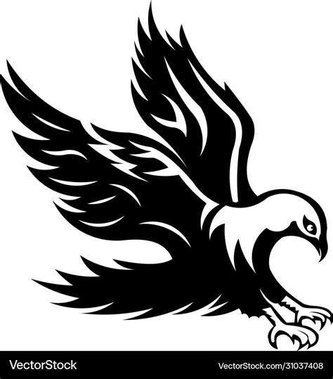 Eagle Design Falcon Logo Royalty Free Vector Image