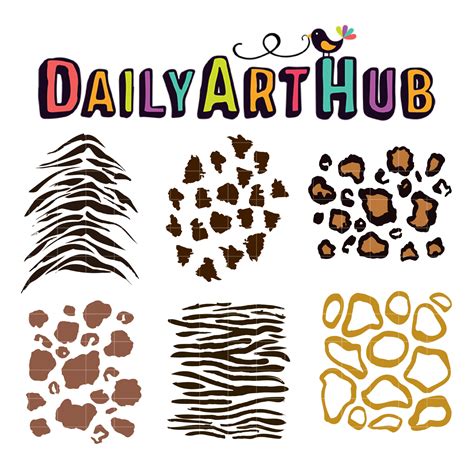 Animal Print Collection Clip Art Set – Daily Art Hub // Graphics