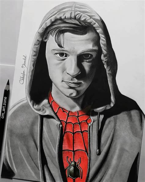 Spider Man Tom Holland Pencil Drawing Hot Sex Picture