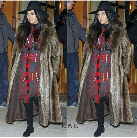 Pin By Nell Webb On Kardashians Kardashian Fur Coat Kourtney