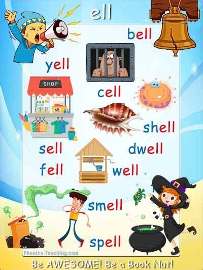 Ell Word Family Words Ending In Ell Poster Free Printable Ideal For Classroom Books And