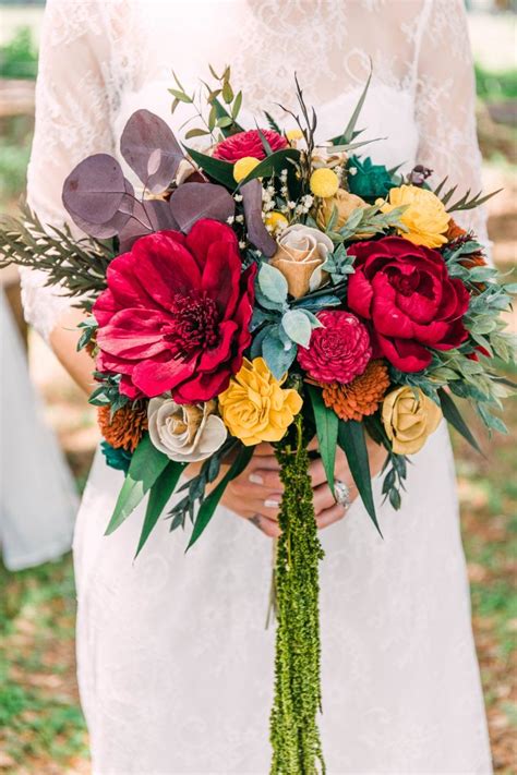 Fall Wedding Bouquet These Sola Wood Bouquets Are Huge