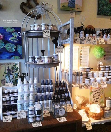 Display Of Locally Made Apothecary Products At Wall Flower Studio In