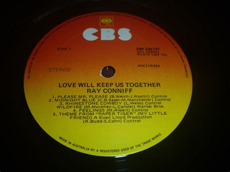 Ray Conniff ‎ Love Will Keep Us Together Original 1975 Aust Release 12 Vinyl Ebay
