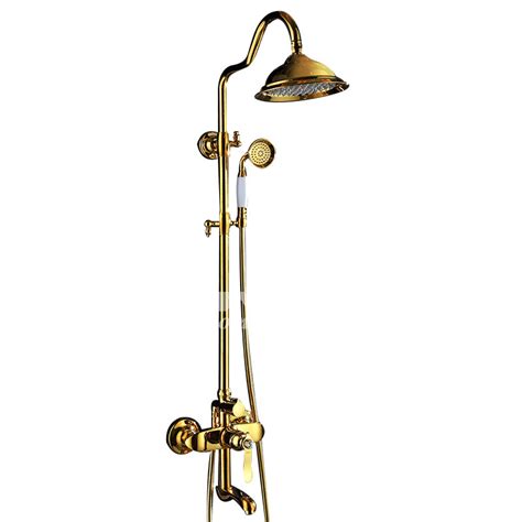 Luxury Polished Brass Wall Mount Gold Outdoor Shower Fixtures