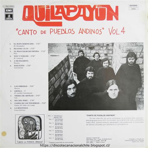 Quilapayún, the chilean ensemble living here in exile . Discoteca Nacional Chile: Quilapayún: Canto de pueblos ...