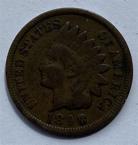 1898 United States Of America One Cent M J Hughes Coins