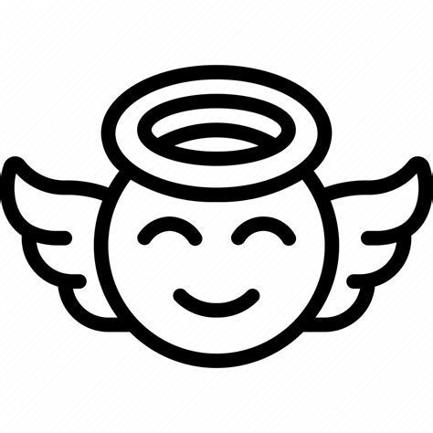 Angel Emoji Halo Smiley Face Icon Download On Iconfinder