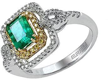 These interesting emerald facts will teach you everything you need to know about this vibrant green gems. Brasilica 14Kt. Yellow and White Gold Emerald Diamond Ring ...