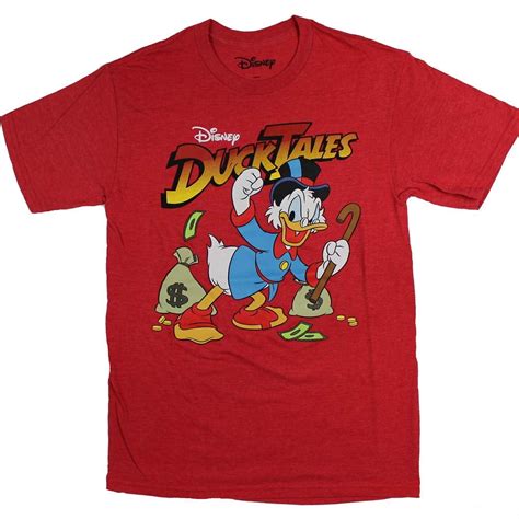 Disney Ducktales Shirt Money Bags Scrooge Mcduck Character Mens T