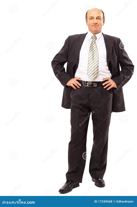 Business Man Isolated On White Stock Photo Image Of Company Folded