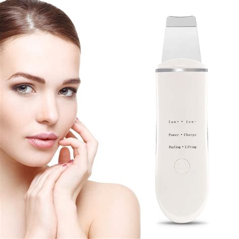 Ultrasonic Ion Face Skin Scrubber Rechargeable Facial Cleaner Cleansing