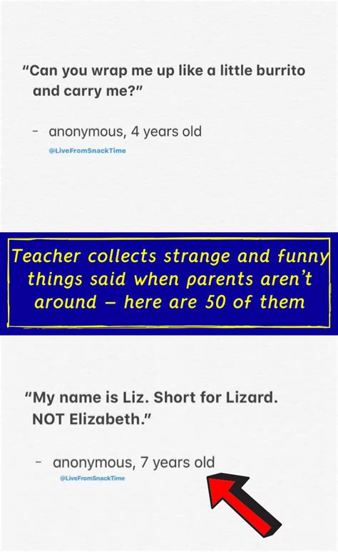 Teacher Collects Strange And Funny Things Said When Parents Arent