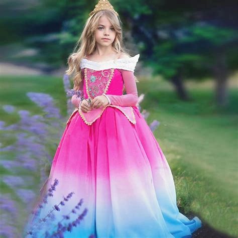 Kleidung And Accessoires Kids Girls Sleeping Beauty Aurora Princess Dress