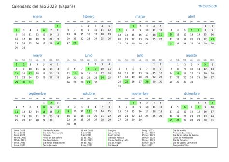 Calendario 2023 Con Días Festivos En España Imprimir Y Descargar
