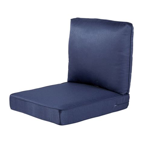 Hampton Bay Spring Haven Navy Replacement 2 Piece Outdoor Deep Seating Chair Cushion Set The