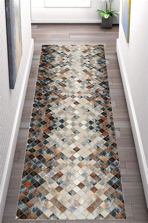 Den durchgemusterte teppich ziert ein zeitloses design. Amazon.de: Korridor Teppich- Retro Flur Läufer Teppich ...