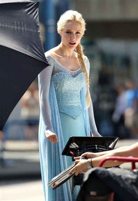 First Photos Of Georgina Haig As Elsa From Frozen On The Set Of Once Upon A Time Georgina