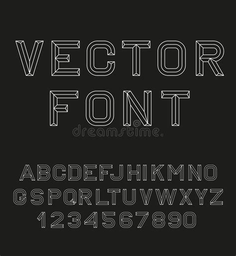 Retro Alphabet Font Stock Vector Illustration Of Lines 92726390