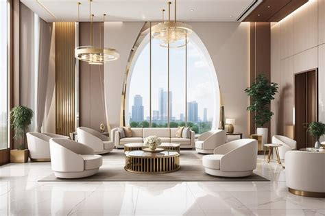 Premium Ai Image 3d Rendering Modern Luxury Hotel And Office