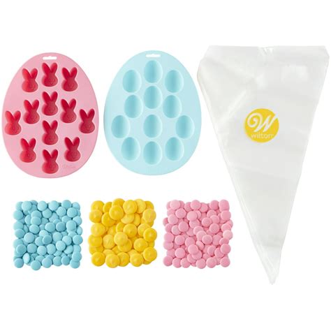 Wilton Easter Treat Molds And Candy Melts Candy Making Set 6 Piece