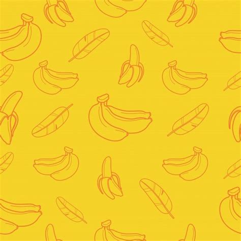 Premium Vector Banana Fruit Seamless Pattern Background Vector Format