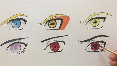 How To Draw Naruto Eyes 6 Ways Sage Mode Byakugan Saringan Youtube