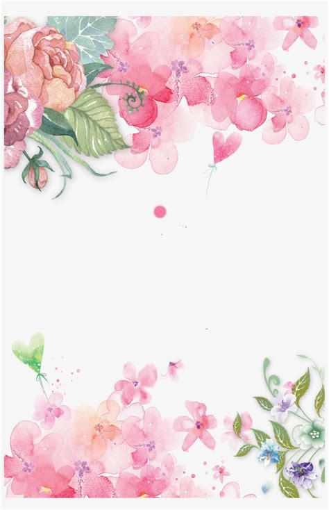 Download Watercolor Flowers Shading Pink Flowers Watercolor Pink