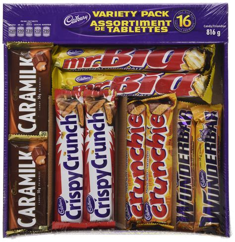 Cadbury 16ct Chocolate Bars, Variety pack, 816 g, {Imported from Canada