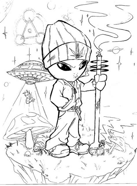 Trippy coloring pages psychedelic coloring pages print at getdrawings free… continue reading →. stoner alien by aidman101 on DeviantArt