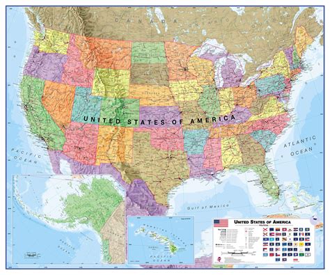 Map Of Usa Wall Map Image To U