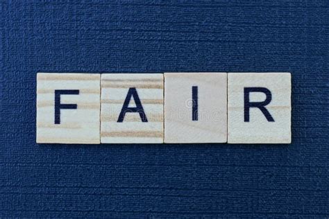 Text On Word Fair From Gray Wooden Letters Stock Photo Image Of