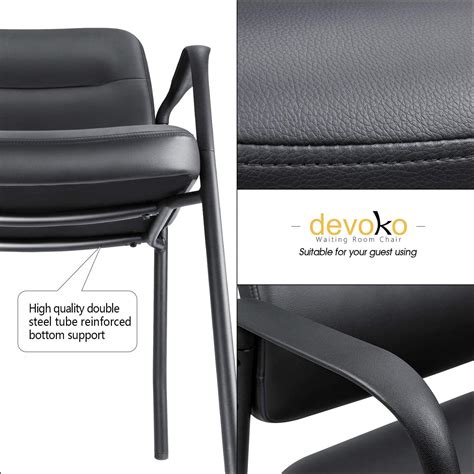 Devoko Office Reception Chairs Executive Leather Guest Chairs With