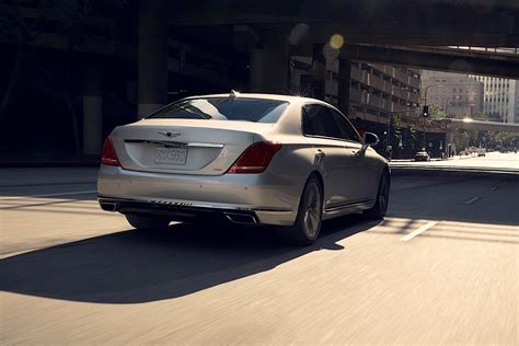 This sedan is equipped with backup camera, power sunroof, blind spot assist, air conditioning, power windows, power locks, alloy wheels, heated seats, he. 2017 Genesis G90 Review - autoevolution