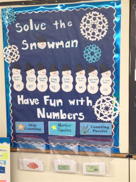 Winter Interactive Math Bulletin Board Super Cute And Completely
