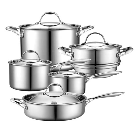 Cooks Standard Piece Multi Ply Clad Cookware Set Stainless Steel Buy Online In United Arab