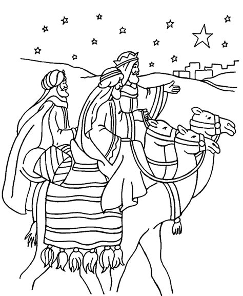 Three kings Coloring Pages - Coloringpages1001.com