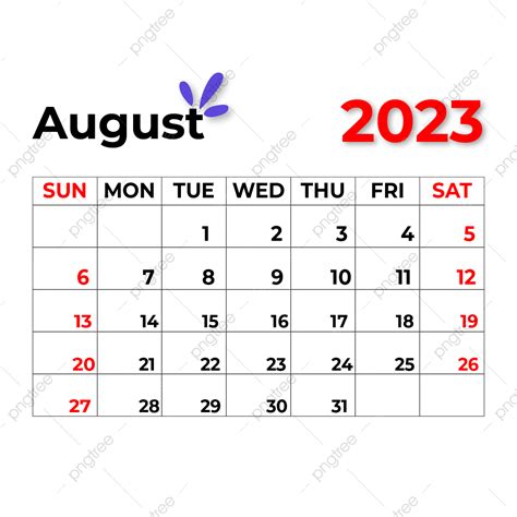 Kalender Bulanan Agustus 2023 Kalender Agustus Kalender Bulanan