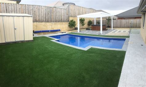 Artificial Grass Around Swimming Pool Wa Turf Gurus Synthetic Grass Perth