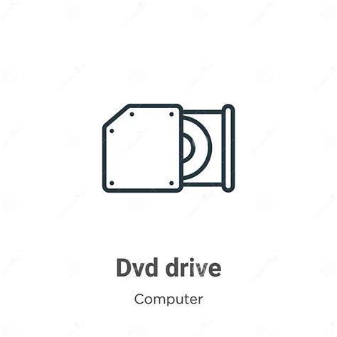 Dvd Drive Outline Vector Icon Thin Line Black Dvd Drive Icon Flat