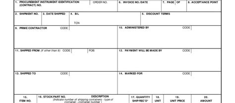 Dd Form 250 ≡ Fill Out Printable Pdf Forms Online