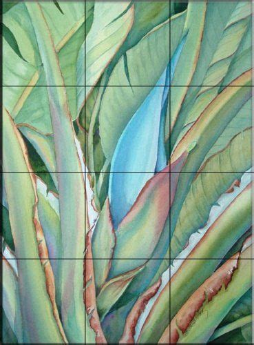Ceramic Tile Mural Close Up Tropical By Linda Lord Kitchen