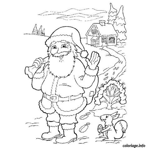 Coloriage pere noel et sa hotte  JeColorie.com