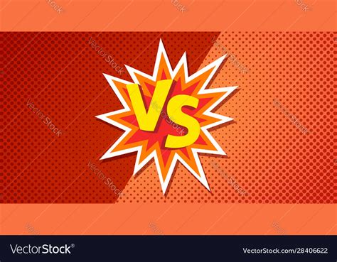 Vs Or Versus Text Poster For Battle Or Fight Game Vector Image