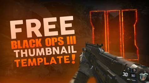 Free Black Ops 3 Youtube Thumbnail Template Psd Youtube