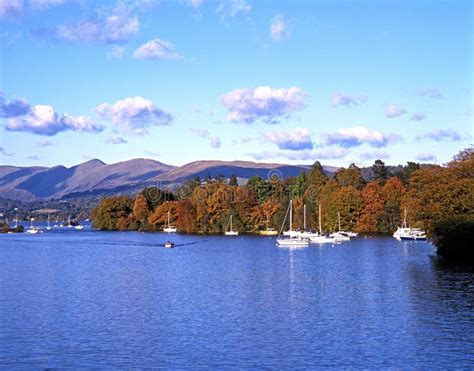 Lake Windermere During The Autumn Editorial Photo Image Of Boat