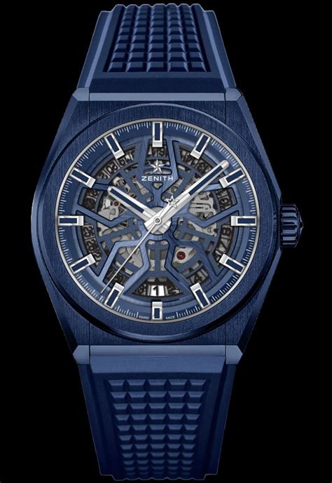 Zenith Defy Classic Black White And Blue Ceramic