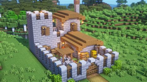 Complete my blueprint survival mode minecraft java edition. Small Armoury | Minecraft construction, Minecraft ...