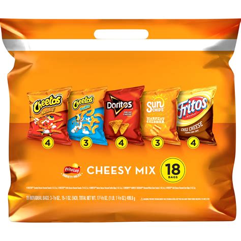 Frito-Lay Cheesy Mix Variety Pack, 18 Count - Walmart.com ...