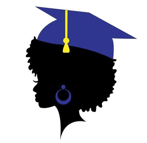 Diy Graduation Centerpiece Graduation Afro Girl Silhouette Etsy